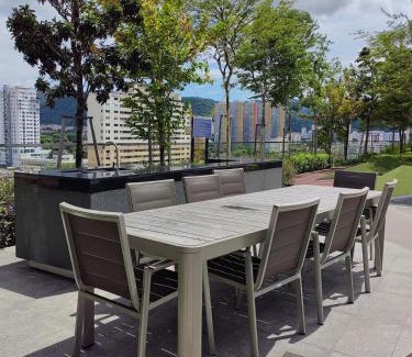 George Town Apartment | Urban Suites Jelutong Georgetown 2BR Leisure City Night View