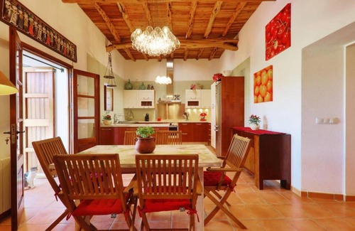 Sant Agusti des Vedra House | Vacation Home "Casa Ibicenca Can Chinchó" with Mountain View, Private Pool & Wi-Fi