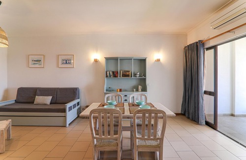 Santa Eulalia Apartment | Vacation Apartment "Apartamentos Ninho das Gaivotas 505" with Pool, Wi-Fi, A/C, Balcony & Garden; Parking Available