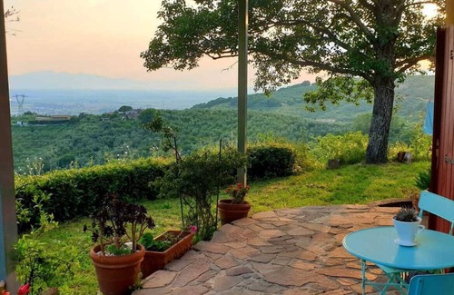 Giugnano House | Vacation house with swimming pool and panoramic terrace, surrounded by olive trees.