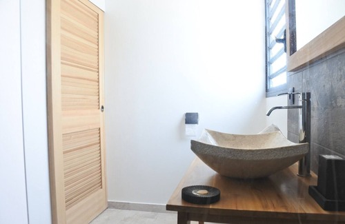 Manapany-les-Bains Apartment | Vacoas Studio: 2 people feet in the water in Manapany-les-Bains