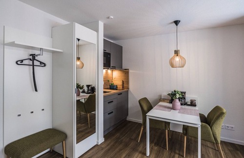 Nordhorn Apartment | Vechte Nest Studio, new building with balcony, wifi & PP