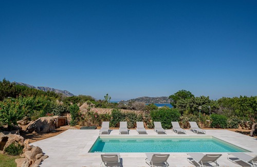 San Teodoro Villa | Villa Adele, sea view, pool, 700 meters from the beach