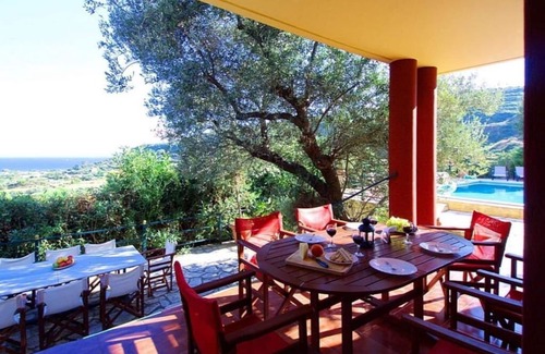 Kateleios Villa | Villa Aliona 180° Katelios sea view, ideal for large families with pool & BBQ!