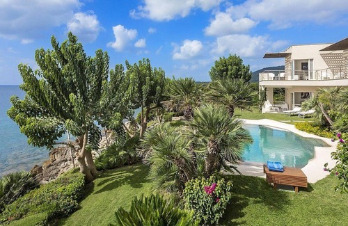 Fertilia Villa | Villa Amenea: A charming and bright two-story villa built directly above the sea, with Free WI-FI.