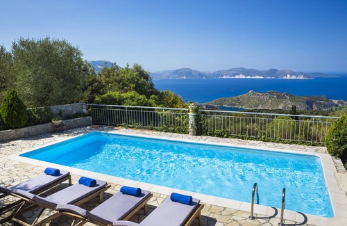 Mesovounia Villa | Villa Anna: Original old stone villa close to Fiskardo with private pool & views