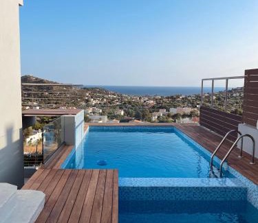 Kropia Apartment | Villa Azzura with sea view & private pool at Athens Riviera