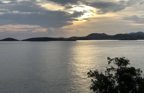 Great Cruz Bay Apartment | Villa Belvedere Oceanfront Suite A with a secluded pool and an AMAZING view!