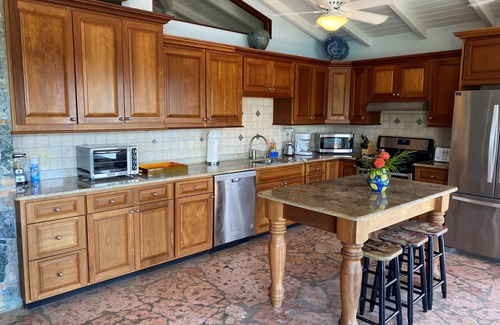 Great Cruz Bay House | Villa Bijou - Stonework w/conch shells, A/C throughout, Pool, Solar Power backup