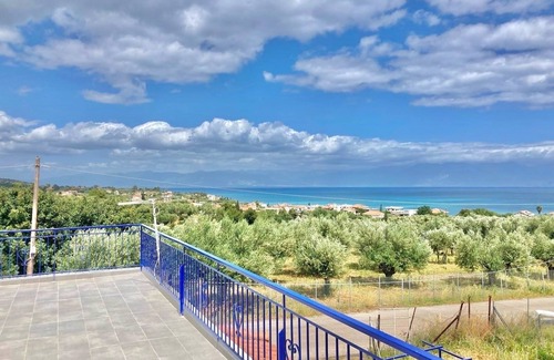 Aipeia Villa | Villa Blue Cocoon - Chrani Messinia Peloponnese Sea View Rooftop Beach 550 m