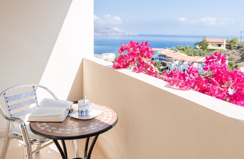 Kokkinon Khorion Villa | Villa Bougainvillea, Stunning Sea view, Near Almyrida, 2 Private Pools, Sleeps 7