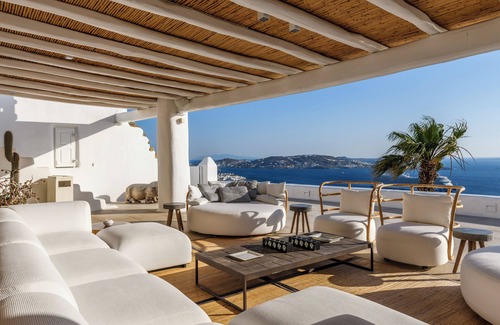 Tourlos Villa | Villa Breeze, a Top Luxury Villa with superb sunset views in Agia Sofia, Mykonos
