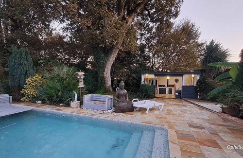 Saint-Magne Villa | Villa Chênaie des lagunes private spa & pool