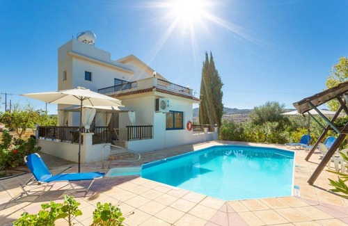 Polis Villa | Villa Charoula Ena: Large Private Pool, A/C, WiFi