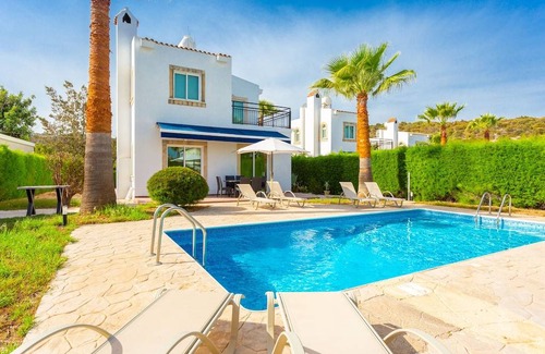 Latchi Villa | Villa Cleopatra: Large Private Pool, Walk to Beach, A/C, WiFi