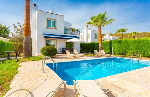 Latchi Villa | Villa Cleopatra: Large Private Pool, Walk to Beach, A/C, WiFi