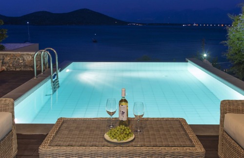Mavrikiano Villa | Villa Elena, only 50m from the sea, amazing sea views of Elounda Bay