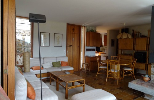 Cap Benat Villa | Villa Gaou Benat 2 levels independant. 10 people sea view heated pool