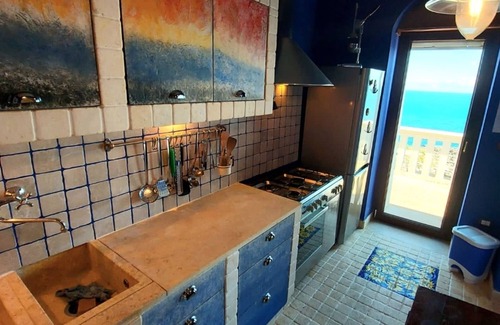 Porto Tricase Villa | VILLA GIRASOLI ON THE SEA 6 GUESTS SWIMMING POOL of property " VILLE GIRASOLI"