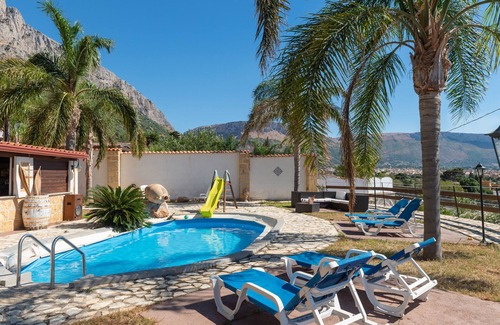 Cinisi Villa | Villa "Ina" with Sea View, Shared Pool & Wi-Fi