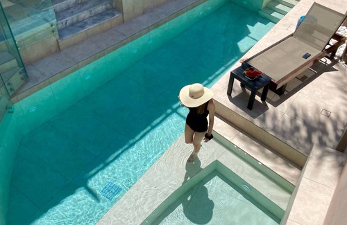 Loutra Villa | Villa Kallergi Athena 12 guests, concert piano&pool,sea view, 200+ year old vine