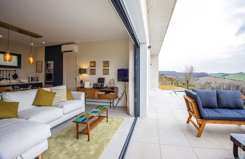 Salvagnac Villa | Villa Le Belvédère - Design - Pool - View - Gaillac