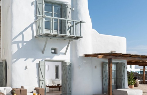 Mykonos Town House | Villa Lia With Majestic Unlimited View to the Infinite Blue Waters of the Aegean