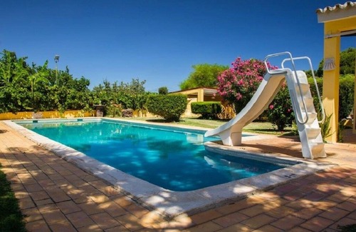Almancil Villa | Villa Limao with huge pool with slide & private garden & parking in 3acre farm