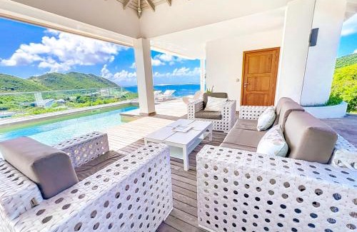 Anse Marcel Villa | Villa Louna panoramic view private pool 3 Bedrooms