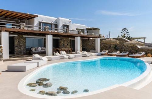 Fanari Villa | Villa M - Brand New Modern Luxury Villa w/Sunset View in Mykonos Island, Greece