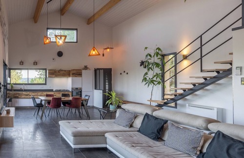 Ucel Villa | Villa 'Maison Contemporaine Céleste' with Mountain View, Private Pool and Wi-Fi