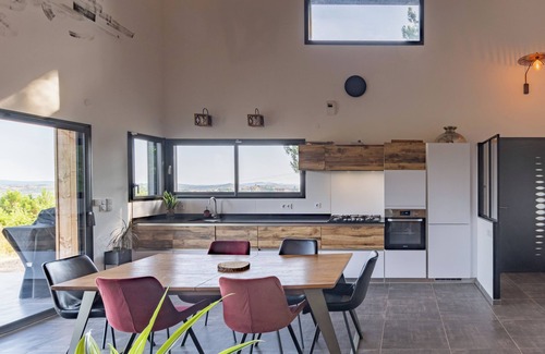Ucel Villa | Villa 'Maison Contemporaine Céleste' with Mountain View, Private Pool and Wi-Fi