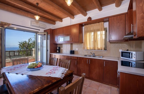 Milia Villa | Villa 'Malathiros 6 with Private Pool' with Sea View, Wi-Fi and Air Conditioning