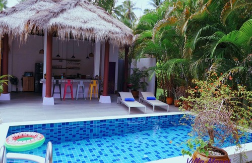 Ko Pha-ngan Villa | Villa Manni private pool and coconut trees