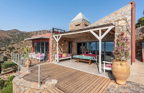 Agios Nikolaos Villa | Villa Meraki, private pool, Cretan garden, sea views, 10 min drive from beach