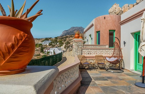 Lefkos Villa | Villa 'Mikis La Scala Luxury Villas' with Sea View, Wi-Fi and Air Conditioning