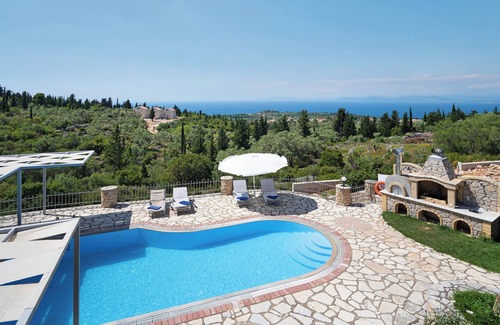 Tsoukaladhes Villa | "Villa Nefeli" with Sea View, Private Pool & Wi-Fi