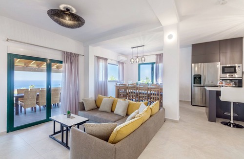 Agia Pelagia Villa | Villa Ourania with private pool and panoramic view, Sleeps 24+