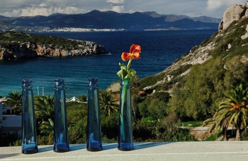 Istron Villa | Villa Ouranos our dream in blue and cream with seaview and pool