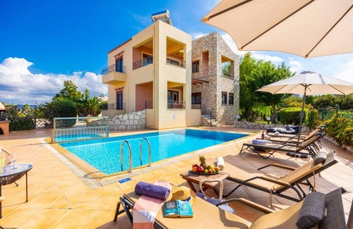 Kato Stalos Villa | Villa Pasiphae 1 - Three Bedroom Villa, Sleeps 7
