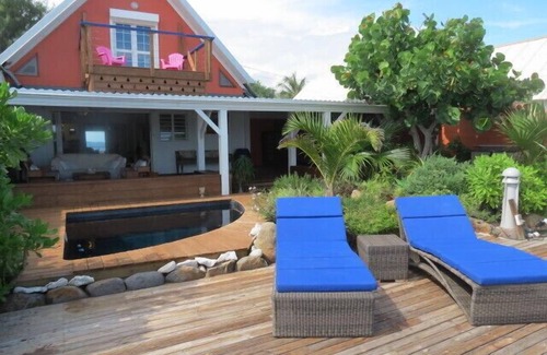 Grand Fond Villa | Villa Perle de Corail with waterfront pool and direct beach access