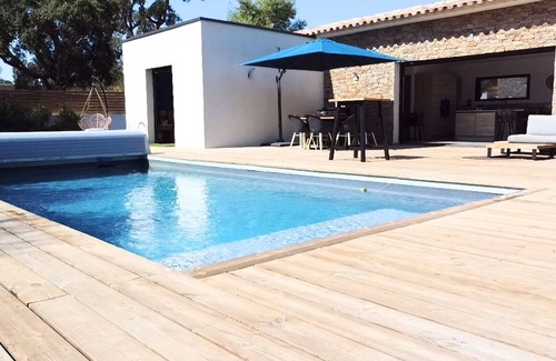 Cirendinu House | Villa Pienezza 8p 4 bedrooms very quiet Pinarellu 5min from beaches Heated swimming pool