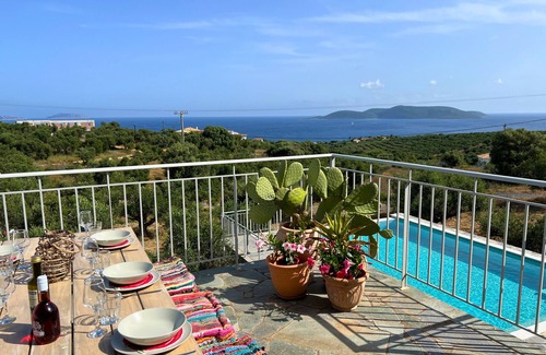 Pylos-Nestoras Villa | Villa Rosa - Luxury villa with private pool and panoramic sea views.