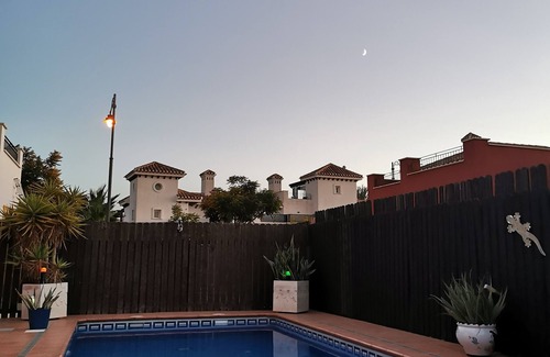Torre-Pacheco Villa | Villa Rosa with private saltwater pool. Close to padel courts and all amenities.