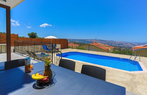 Meladeia Villa | Villa Salina: Modern Holiday Villa, Private Pool, Views, WiFi, A/C