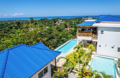 Las Terrenas Villa | Villa Sea and Nature view - 6 BR with A/C - 2 pools - 1 jacuzzi for 6 pers WIFI