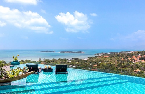 Choeng Mon Villa | Villa Skyfall- (4Bed) Seaview Pool Villa with Private Cinema