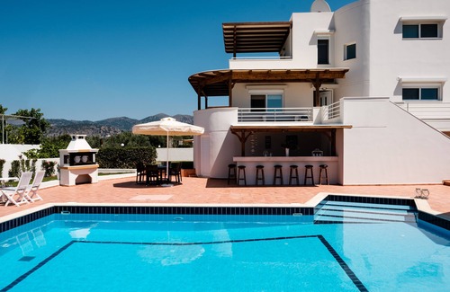 Milatos Villa | Villa Triton with large garden, private pool and stunning sea views, East Crete