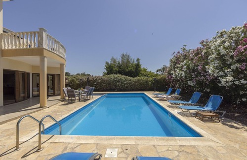 Argaka Villa | Villa Tsikkos Tria: Beachfront premium location, private pool, A/C
