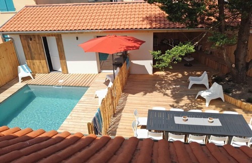 Mimizan-Plage Villa | Villa Vent d'Ouest - 120m from the beach - Swimming pool and sauna